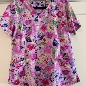 2 scrub tops - EUC